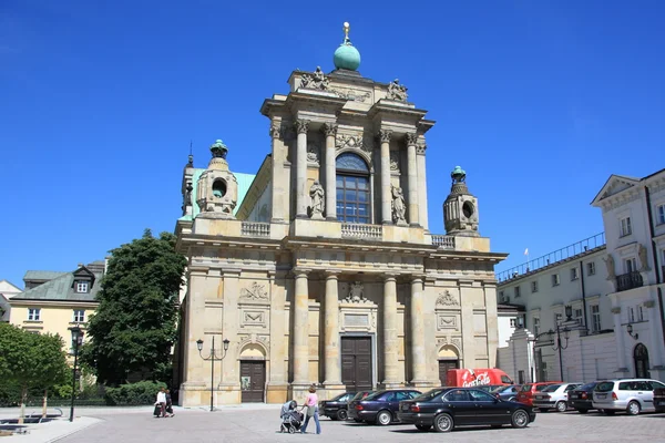 Katedralen i Warszawa torget — Stockfoto