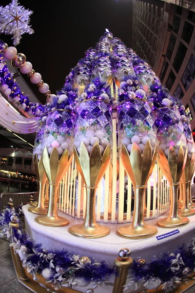 Julmarknad på harbour city, Hong Kong — Stockfoto