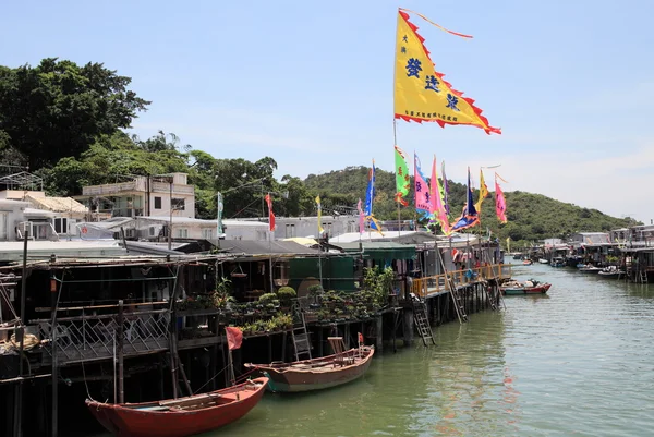 View of canal and stilt houses of Tai O — Stock Photo, Image