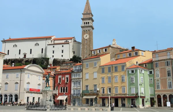 Historiska stadskärnan i Piran — Stockfoto