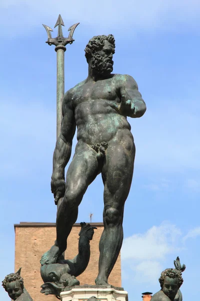 Medieval Neptune statue of Bologna — Stock Fotó