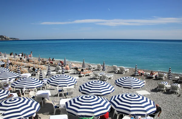 Beach and ocean of Nice — Stock Photo, Image