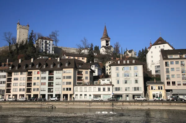 Luzern kaupunkikuva Sveitsissä — kuvapankkivalokuva