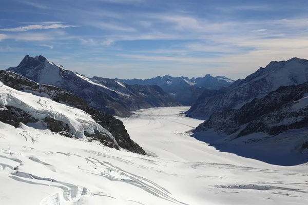 İsviçre'nin Aletsch Buzulu — Stok fotoğraf