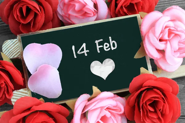 14 February, Valentine's day sign — Stock Photo, Image