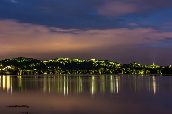 Night view of West Lake — Stock Photo, Image