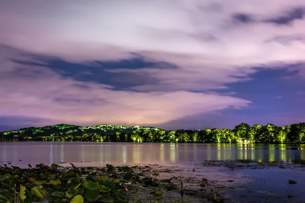 Vista noturna de West Lake — Fotografia de Stock