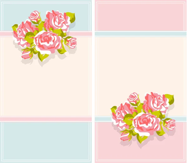 Bloemmotieven met rozen — Stockvector