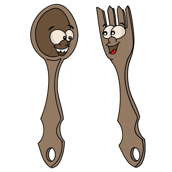 Fork, spoon — Stock Vector