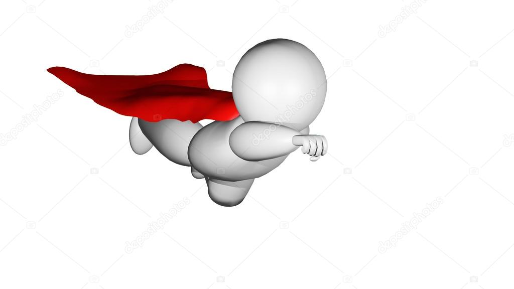 Superhero flies to the rescue