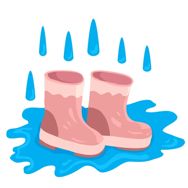 Rubber boots — Stock Vector