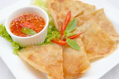 kızarmış karides whtie dsih döşer