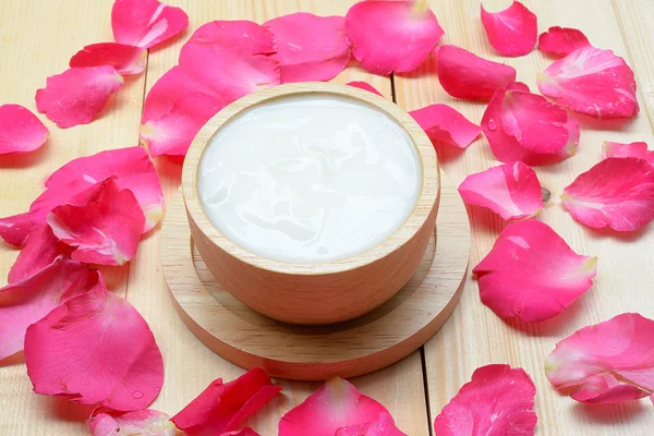 Lázně přírodní jogurt zdravého životního stylu — Stock fotografie