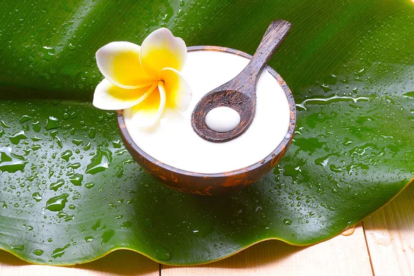 Spa yogurt for natural skin. — Stock Photo, Image