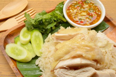 Buhar tavuk pilav ile