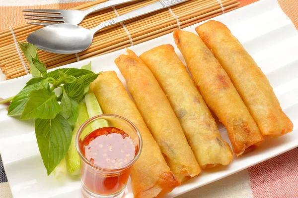 Fried Chinese  spring rolls — Stock Photo, Image