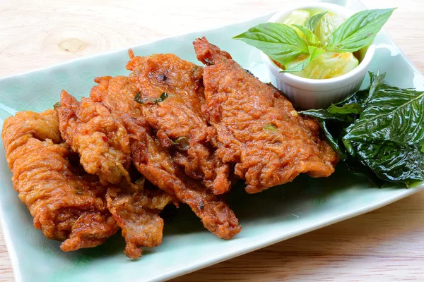 Kızarmış Balık köftesi Tayland gıda