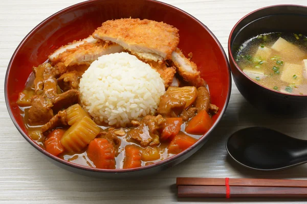 Japonais nourriture friture porc curry — Photo