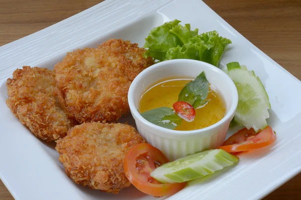 Tortas de camarones fritos — Foto de Stock