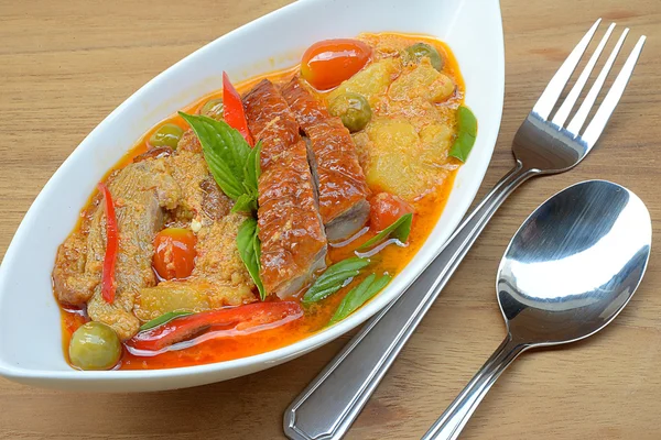 Czerwone curry z kaczka — Zdjęcie stockowe