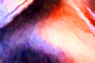 Soyut suluboya sanat eserleri. Fırça boyalı dijital resim. Renkli yaratıcı suluboya çizimi.