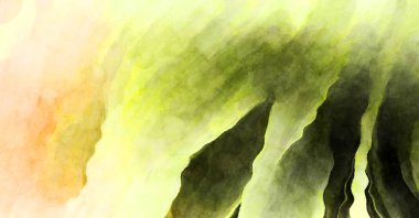 Soyut suluboya sanat eserleri. Fırça boyalı dijital resim. Renkli yaratıcı suluboya çizimi.