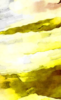 Soyut suluboya sanat eserleri. Fırça boyalı dijital resim. Renkli yaratıcı suluboya çizimi.