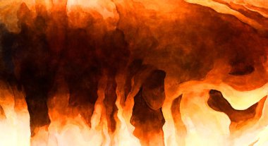 Soyut suluboya sanat eserleri. Fırça boyalı dijital resim. Renkli yaratıcı suluboya çizimi.