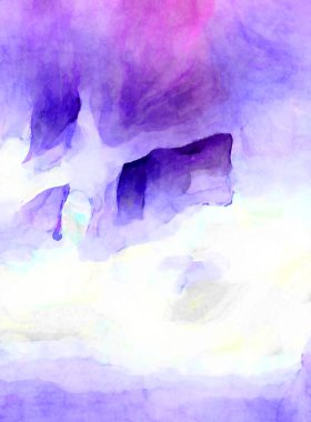 Soyut suluboya sanat eserleri. Fırça boyalı dijital resim. Renkli yaratıcı suluboya çizimi.