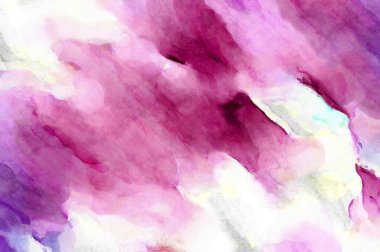 Soyut suluboya sanat eserleri. Fırça boyalı dijital resim. Renkli yaratıcı suluboya çizimi.