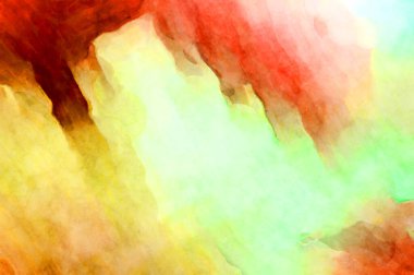 Soyut suluboya sanat eserleri. Fırça boyalı dijital resim. Renkli yaratıcı suluboya çizimi.