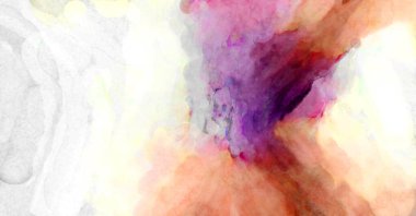 Soyut suluboya sanat eserleri. Fırça boyalı dijital resim. Renkli yaratıcı suluboya çizimi.