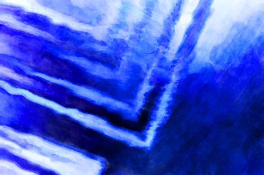 Soyut suluboya sanat eserleri. Fırça boyalı dijital resim. Renkli yaratıcı suluboya çizimi.