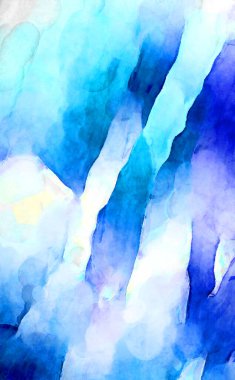 Soyut suluboya sanat eserleri. Fırça boyalı dijital resim. Renkli yaratıcı suluboya çizimi.