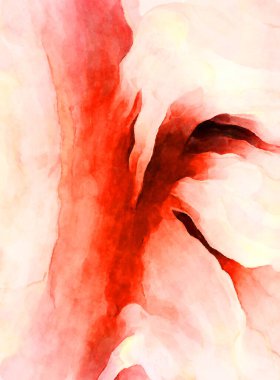 Soyut suluboya sanat eserleri. Fırça boyalı dijital resim. Renkli yaratıcı suluboya çizimi.