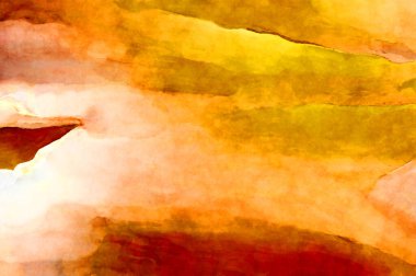 Soyut suluboya sanat eserleri. Fırça boyalı dijital resim. Renkli yaratıcı suluboya çizimi.