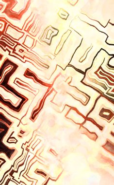 Soyut suluboya sanat eserleri. Fırça boyalı dijital resim. Renkli yaratıcı suluboya çizimi.