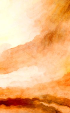 Soyut suluboya sanat eserleri. Fırça boyalı dijital resim. Renkli yaratıcı suluboya çizimi.