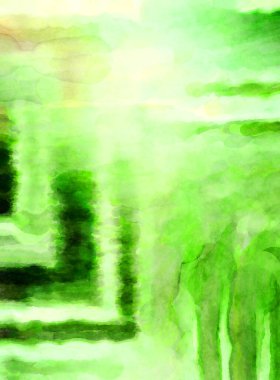 Soyut suluboya sanat eserleri. Fırça boyalı dijital resim. Renkli yaratıcı suluboya çizimi.