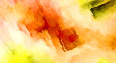 Soyut suluboya sanat eserleri. Fırça boyalı dijital resim. Renkli yaratıcı suluboya çizimi.