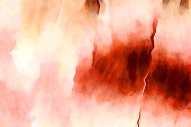 Soyut suluboya sanat eserleri. Fırça boyalı dijital resim. Renkli yaratıcı suluboya çizimi.