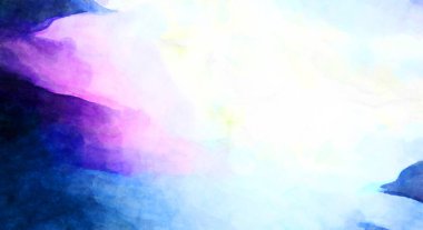 Soyut suluboya sanat eserleri. Fırça boyalı dijital resim. Renkli yaratıcı suluboya çizimi.