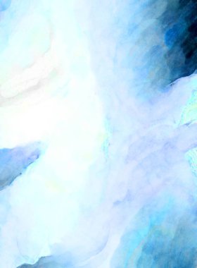 Soyut suluboya sanat eserleri. Fırça boyalı dijital resim. Renkli yaratıcı suluboya çizimi.