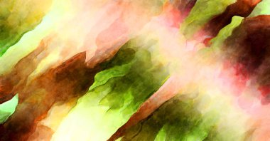 Soyut suluboya sanat eserleri. Fırça boyalı dijital resim. Renkli yaratıcı suluboya çizimi.