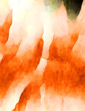 Soyut suluboya sanat eserleri. Fırça boyalı dijital resim. Renkli yaratıcı suluboya çizimi.