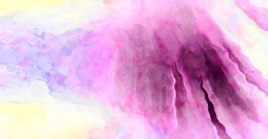 Soyut suluboya sanat eserleri. Fırça boyalı dijital resim. Renkli yaratıcı suluboya çizimi.