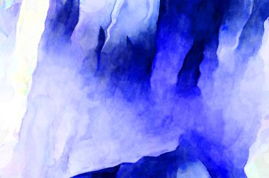 Soyut suluboya sanat eserleri. Fırça boyalı dijital resim. Renkli yaratıcı suluboya çizimi.