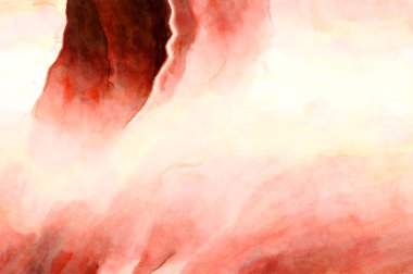 Soyut suluboya sanat eserleri. Fırça boyalı dijital resim. Renkli yaratıcı suluboya çizimi.