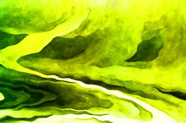 Soyut suluboya sanat eserleri. Fırça boyalı dijital resim. Renkli yaratıcı suluboya çizimi.