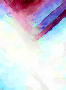 Soyut suluboya sanat eserleri. Fırça boyalı dijital resim. Renkli yaratıcı suluboya çizimi.